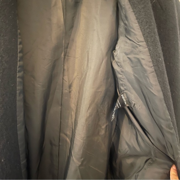 Babaton Aritiza Sian Belted Black Wool Coat Pea Coat Size XXS - Picture 7 of 7